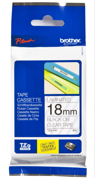 Brother Label schw./tran. 18mm