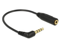 DELOCK Klinkekabel 2,5mm -> 3,5mm 90° Bu/St 0.17m...
