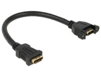 DELOCK HDMI Kabel Ethernet A -> A Bu/Bu 0.25m Einbau