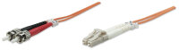 INTELLINET LWL Anschlusskabel LC/ST 2m  Multimode OM2 orange