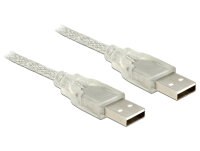 DELOCK USB Kabel A -> A St/St 2.00m transparent