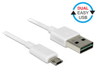 DELOCK USB Kabel A -> Micro-B St/St 0.20m weiß...