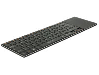 DELOCK Tastatur wireless 2,4GHz mit Touchpad Alu...