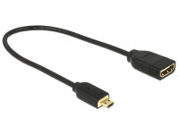 DELOCK HDMI Kabel Ethernet A ->micro D Bu/St 0.20m 3D 4K