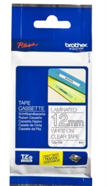 Brother Label weiss/tran. 12mm