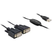 DELOCK USB Kabel A -> 2x D-Sub9 St/St 1.40m