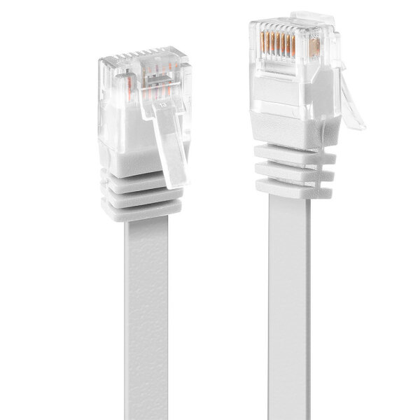 LINDY Patchkabel Cat6 Flachband ungeschirmt weiß 2.00m