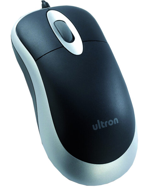 Ultron Maus UM-100 basic optical schwarz/silber USB retail