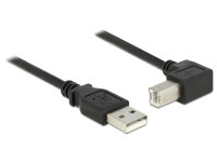 DELOCK USB Kabel A -> B St/St 0.50m 90° schwarz