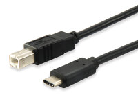 Equip USB2.0 Druckerkabel USB-C->USB-B  St/St  1.00m...