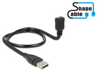 USB Kabel Delock A -> micro-B St/Bu 0.50m Shape sw