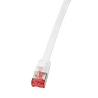 Logilink Flachpatchkabel RJ45 U/FTP Cat6A 15,0m weiß