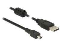 DELOCK USB Kabel A -> Mini-B St/St 1.00m schwarz