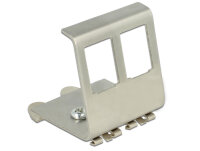 DELOCK Keystone Halterung für Hutschienen 2-Port Metall