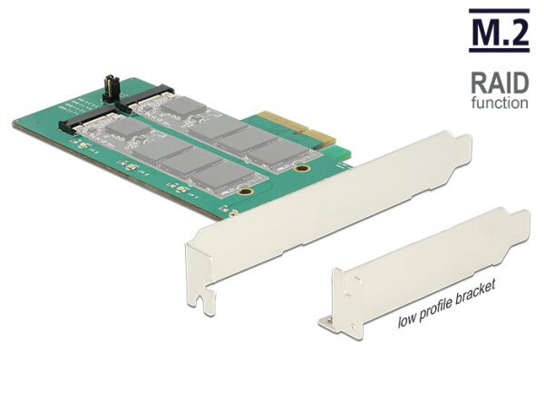 DELOCK PCI Expr Card 2x M.2 Key B Slot int +LowProfile