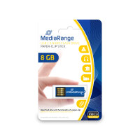 MediaRange USB Nanostick 8 GB m. Klammerfunktion blau