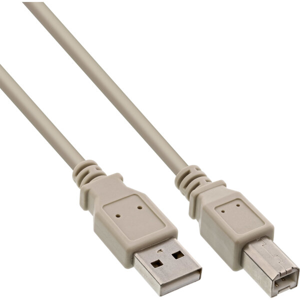 InLine 34518L USB 2.0 Typ-A an USB 2.0 Typ-B 1.8m beige Druckerkabel