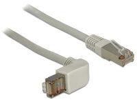 DELOCK Patchkabel gewinkelt RJ45 S/STP Cat6A 1.00m grau