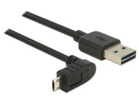 DELOCK USB Kabel A -> Micro-B St/St 1.00m 90°gew. Eas