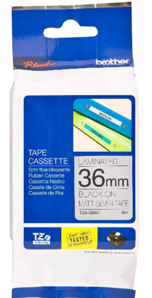 Brother Label schw/silb. 36mm