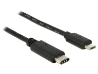 DELOCK USB-C Kabel -> Micro-B St/St 0,5m schwarz