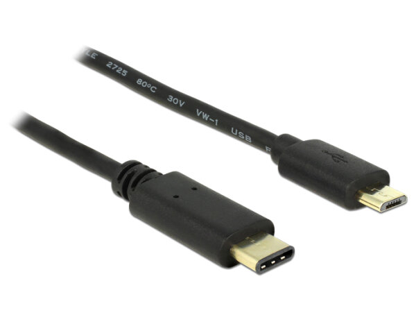 DELOCK USB-C Kabel -> Micro-B St/St 2.00m schwarz