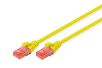 DIGITUS Patchkabel Cat6  U/UTP 2xRJ45  0.5m gelb LSZH