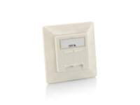Equip Cat6a Unterputzdose+Frontplatte 2xRJ45 45°5Stk...