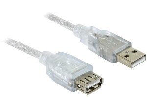 DELOCK USB Verl. A -> A St/Bu 1.80m grau