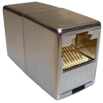 Logilink CAT 5e Modular Coupler, shielded, 1:1, Metall