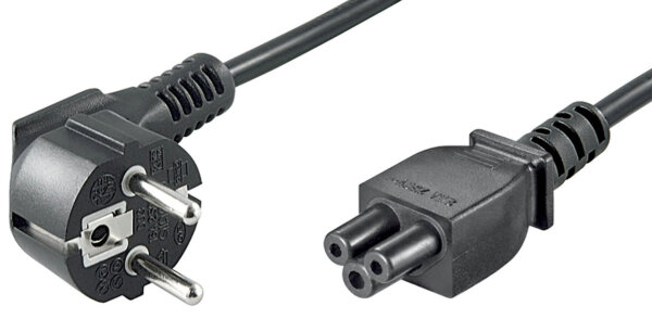Goobay Kaltgerätekabel 1.8m Schukostecker auf IEC 320-C5 Notebook Stromkabel schwarz
