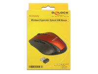 DELOCK Maus Ergonomische optische 5-Tasten Maus 2,4 G