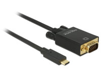 DELOCK Kabel USB-C -> VGA Full HD 1080p St/St 2.00m sw