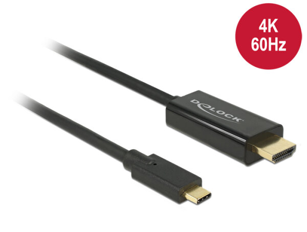 DELOCK USB Kabel C -> HDMI-A 4K 60Hz St/St 3.00m sw