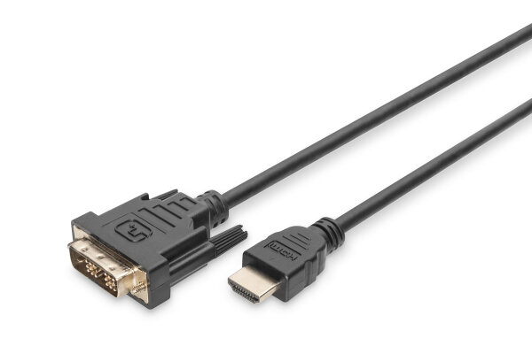 DIGITUS HDMI-Kabel A->DVI(18+1)   St/St  2.0m schwarz FullHD
