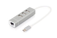 DIGITUS USB Adapter USB2.0/C -> RJ45...