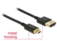 DELOCK HDMI-Kabel HighSpeed Ethernet A->MiniC 4K/3D 0,25m