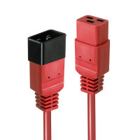 LINDY IEC-Netzverlängerung C19 auf C20 rot 2m extern...