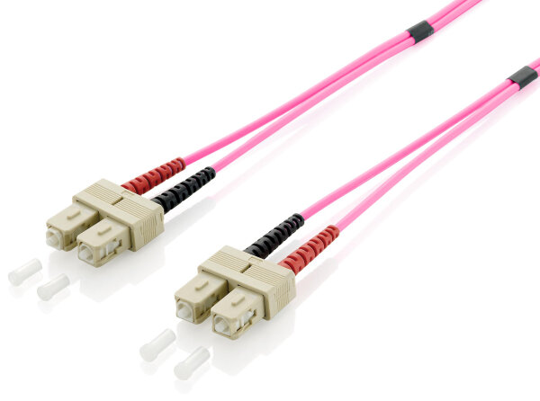 Equip Patchkabel SC->SC  3.00m Multimode  Duplex OM4 violett Polybeutel