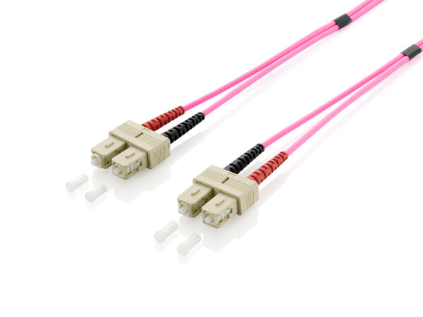 Equip Patchkabel SC->SC 15.00m Multimode  Duplex OM4 violett Polybeutel