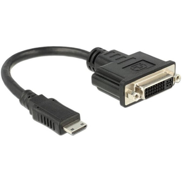 DELOCK HDMI Adapter mini C -> DVI(24+1) St/Bu schwarz