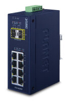 PLANET Industrial 8-Port 10/100/1000T + 2 1000X SFP