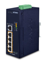 PLANET 5-Port Industrial Gigabit Switch w/ 4-Port 802.3at
