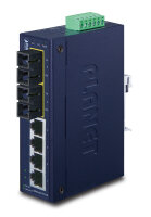 PLANET 4+2 100FX Port Single mode Industrial Ethernet