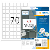 HERMA Etik. A4 weiß 24  x  24 mm quadr....