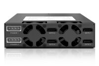 Backplane IcyDock 4x6,3cm SATAI-III/SAS in 1x5,25" HDD/SSD