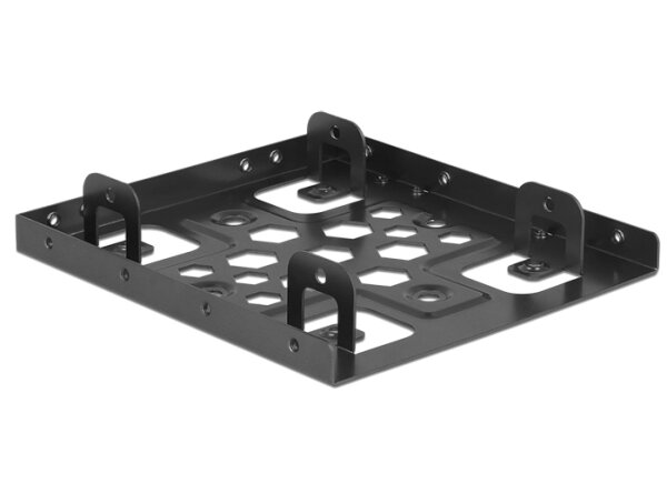 DELOCK Einbaurahmen 2x 2.5" zu 3.5" Aluminium schwarz