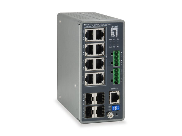 LevelOne Industr.PoE Switch  8xGE PoE+TURING 240W Managed L3
