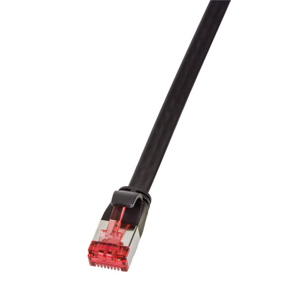 Logilink Flachpatchkabel 2xRJ45 U/FTP Cat6A 15.0m schwarz