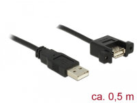 DELOCK USB Kabel A -> A St/Bu Bu zum Einbau 0.50m